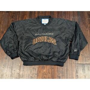 Vintage 90s Logo 7 Baltimore Orioles Pullover Mens L MLB Baseball Windbreaker